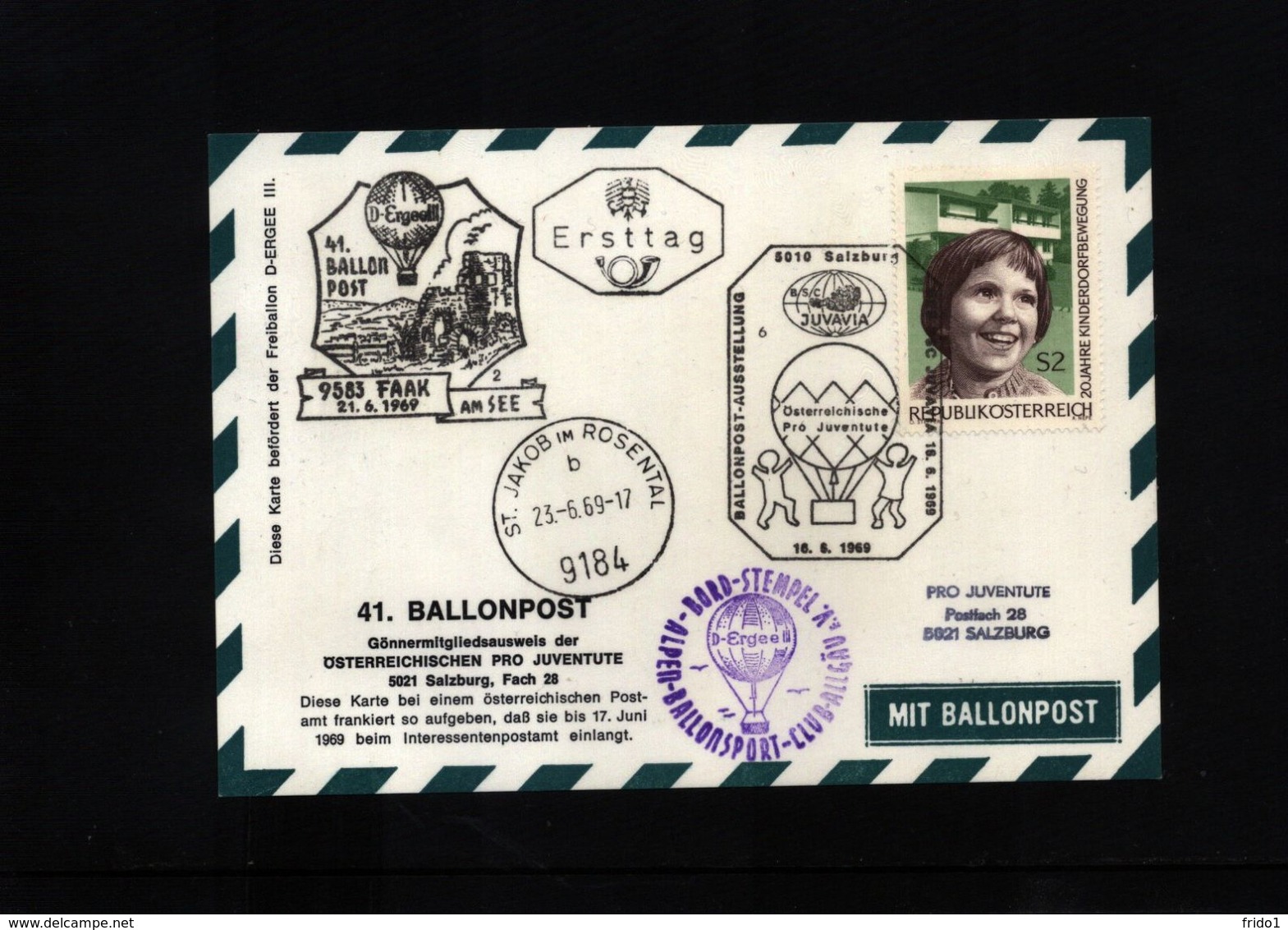 Austria / Oesterreich 1969 Ballonpost Interesting Cover - Per Palloni