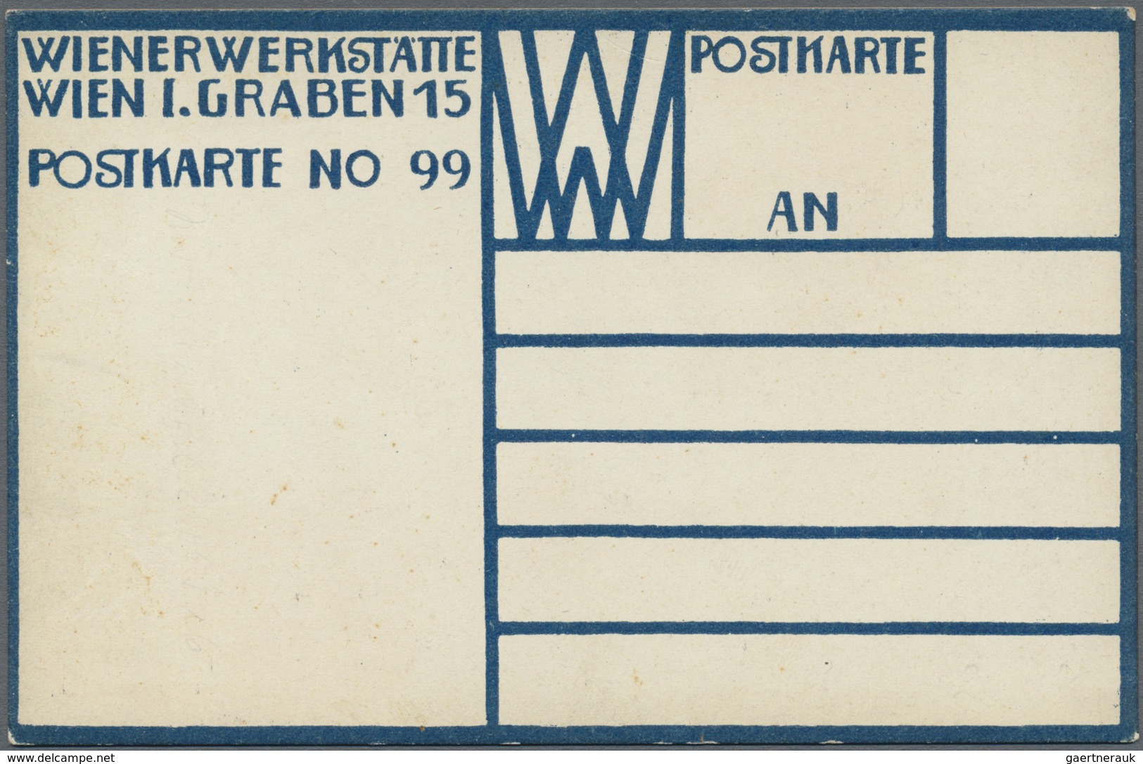 Ansichtskarten: Künstler / Artists: WIENER WERKSTÄTTE, WW 99 Rudolf Kalvach "MUTTERGLÜCK", Ungebrauc - Non Classificati