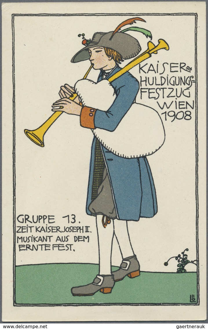 Ansichtskarten: Künstler / Artists: WIENER WERKSTÄTTE, WW 179 Berthold Löffler, Kaiserjubiläum, Unge - Ohne Zuordnung