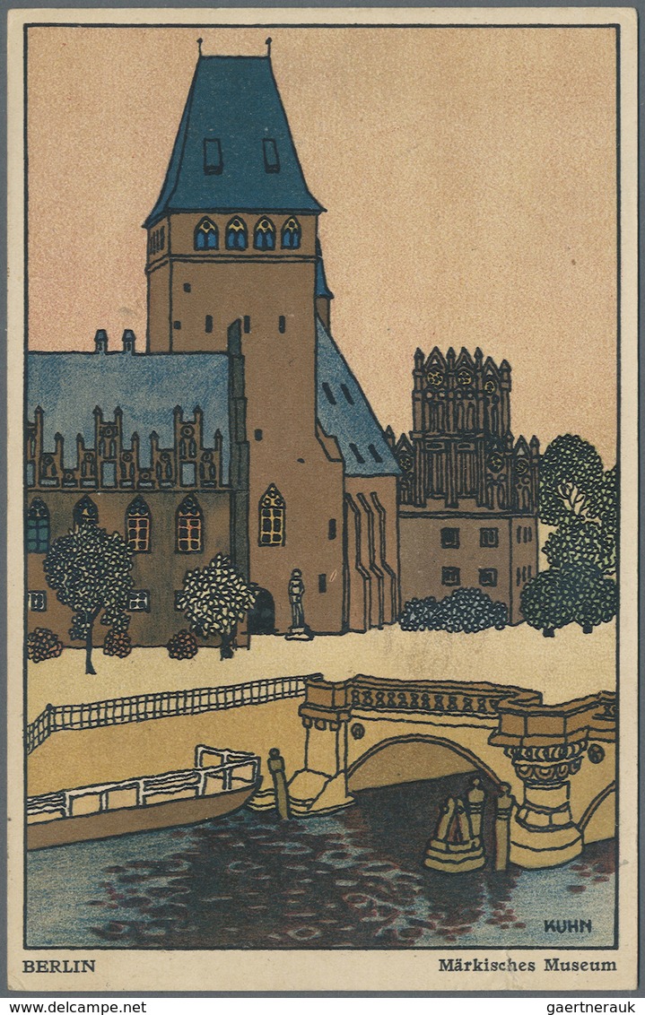 Ansichtskarten: Künstler / Artists: WIENER WERKSTÄTTE, WW 445 Franz Kuhn "Berlin - Märkisches Museum - Non Classificati