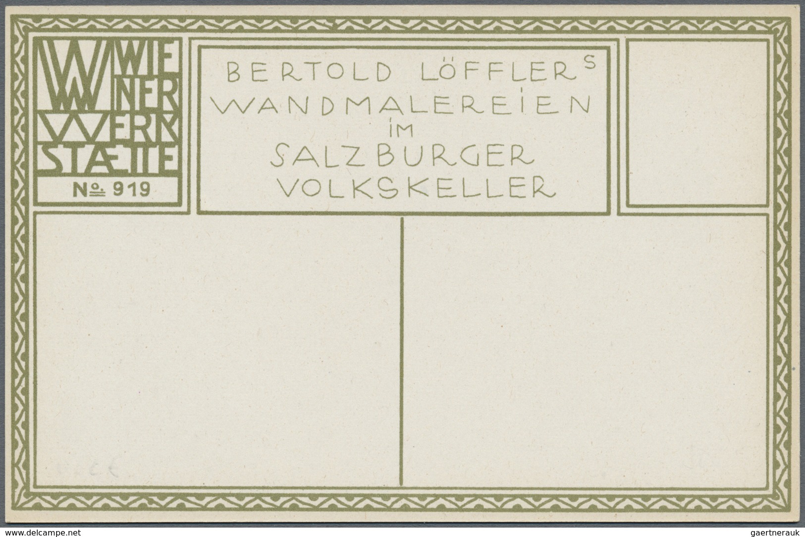 Ansichtskarten: Künstler / Artists: WIENER WERKSTÄTTE, WW 919 Berthold Löffler "KAISER KARL DER GROS - Non Classés