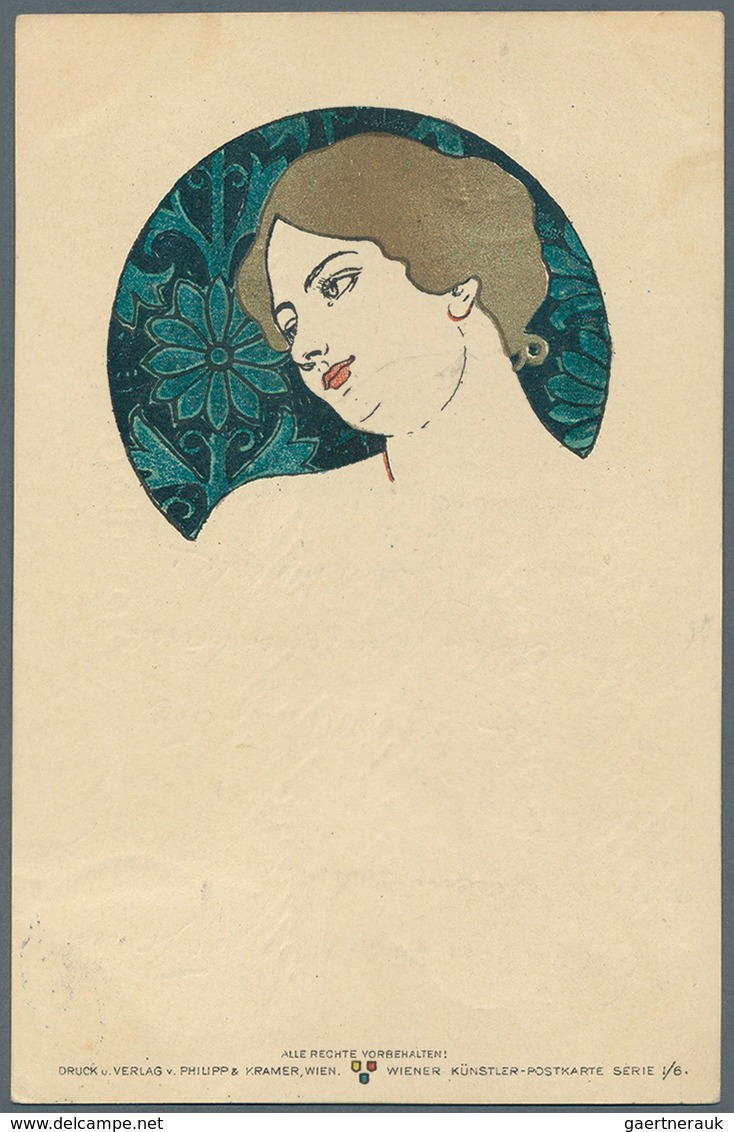 Ansichtskarten: Künstler / Artists: Wiener Werkstätte und Jugendstil, eine Raphael Kirchner Karte is