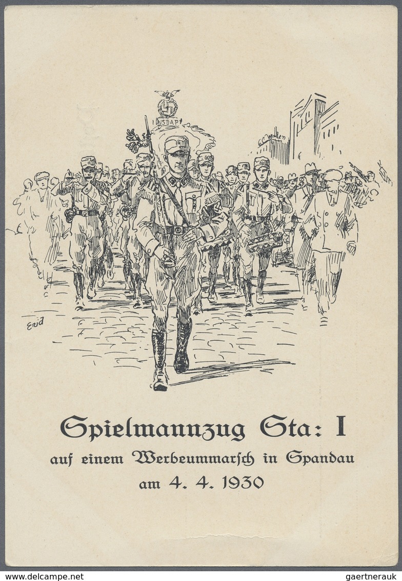 Ansichtskarten: Propaganda: 1930. S/W-Karte Mit Abb. "Spielmannzug Sta: I Auf Einem Werbeummarsch In - Partis Politiques & élections