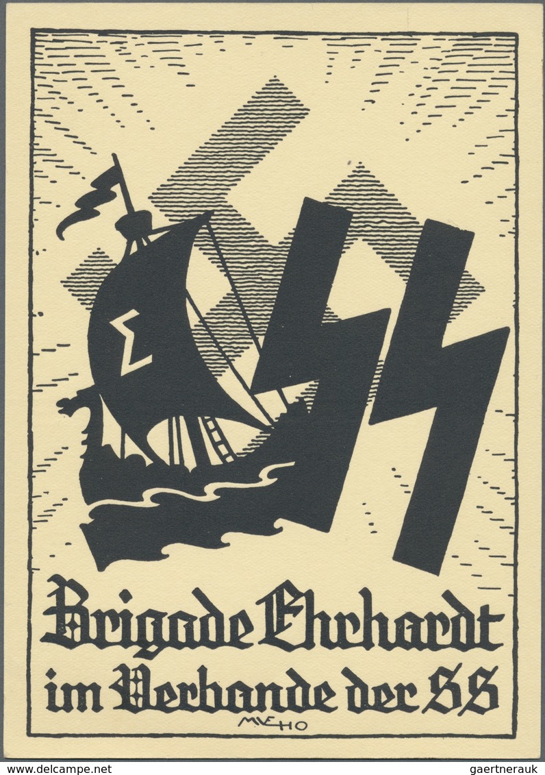 Ansichtskarten: Propaganda: 1933, "Brigade Ehrhardt Im Verbande Der SS", S/w Propagandakarte Ungebra - Partis Politiques & élections