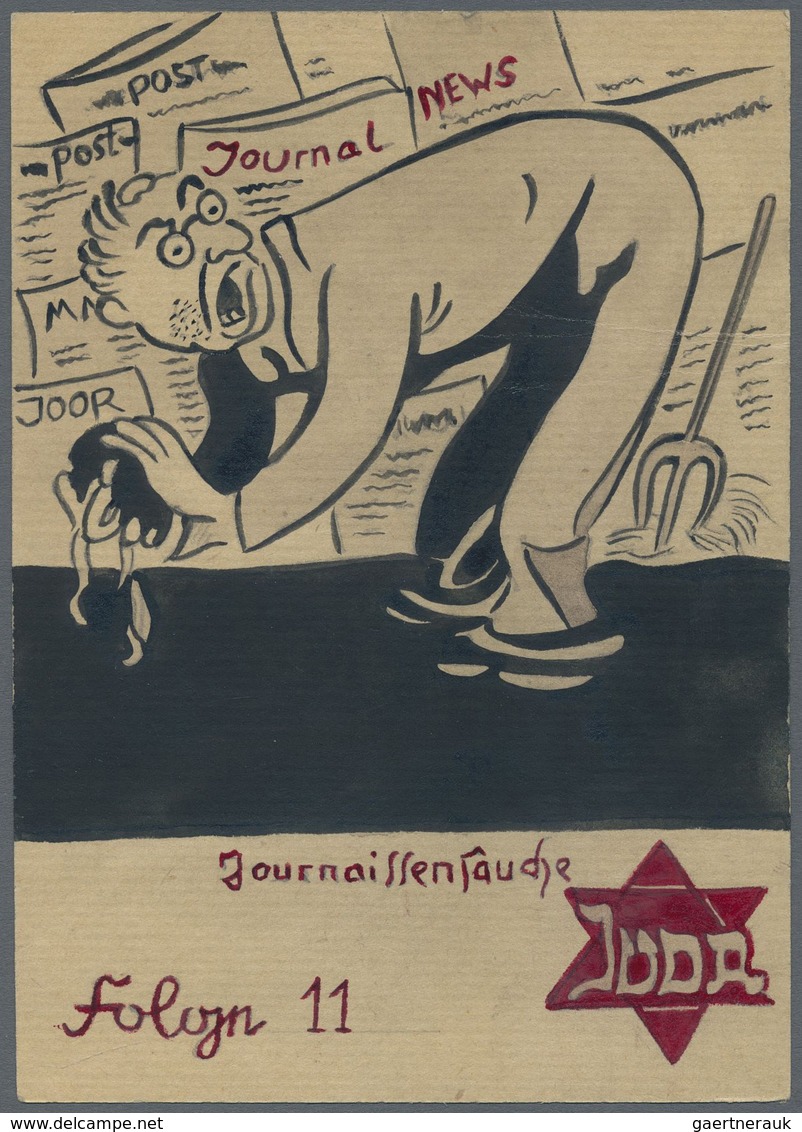 Ansichtskarten: Propaganda: Antisemitismus - "JUDA - Journaissensauche", "Folge 11", Zutiefst Antijü - Parteien & Wahlen