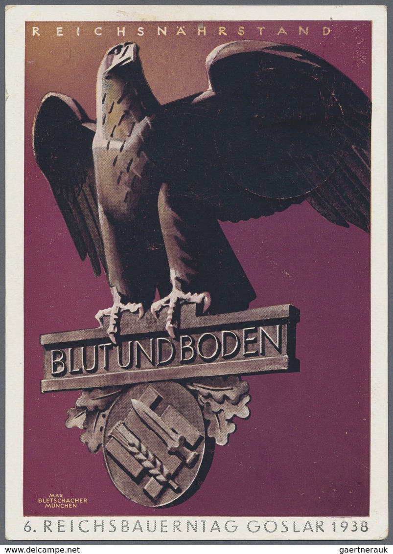 Ansichtskarten: Propaganda: 1938. Farbkarte "6. Reichsbauerntag Goslar 1938" Mit Abb. "Reichsnährsta - Parteien & Wahlen