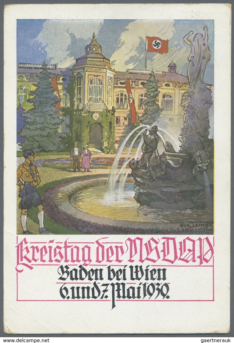 Ansichtskarten: Propaganda: OSTMARK: 1939 (7.5.), Propagandakarte Zum Kreistag Der NSDAP In Baden Be - Partiti Politici & Elezioni