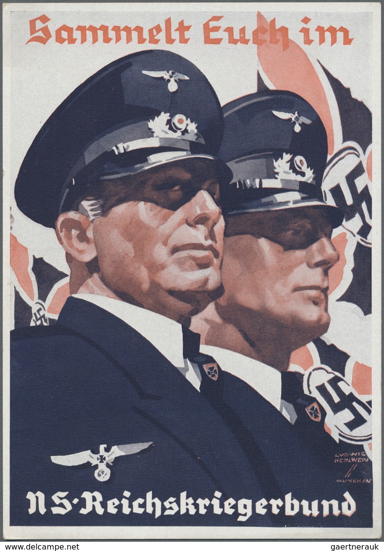 Ansichtskarten: Propaganda: 1939 Ca., NS-Reichskriegerbund, Ungebrauchte Werbe- Bzw. Einladungskarte - Parteien & Wahlen