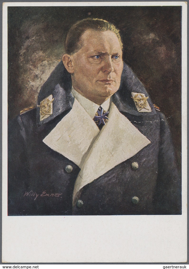 Ansichtskarten: Propaganda: 1940 (ca). Farbkarte Mit Abb. "Hermann Göhring". Nach Einem Gemälde Von - Parteien & Wahlen