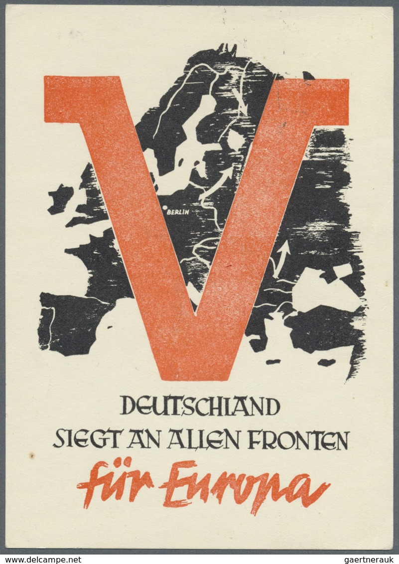 Ansichtskarten: Propaganda: 1941, Farbkarte "Deutschland Siegt An Allen Fronten Für Europa", Mit Abb - Parteien & Wahlen
