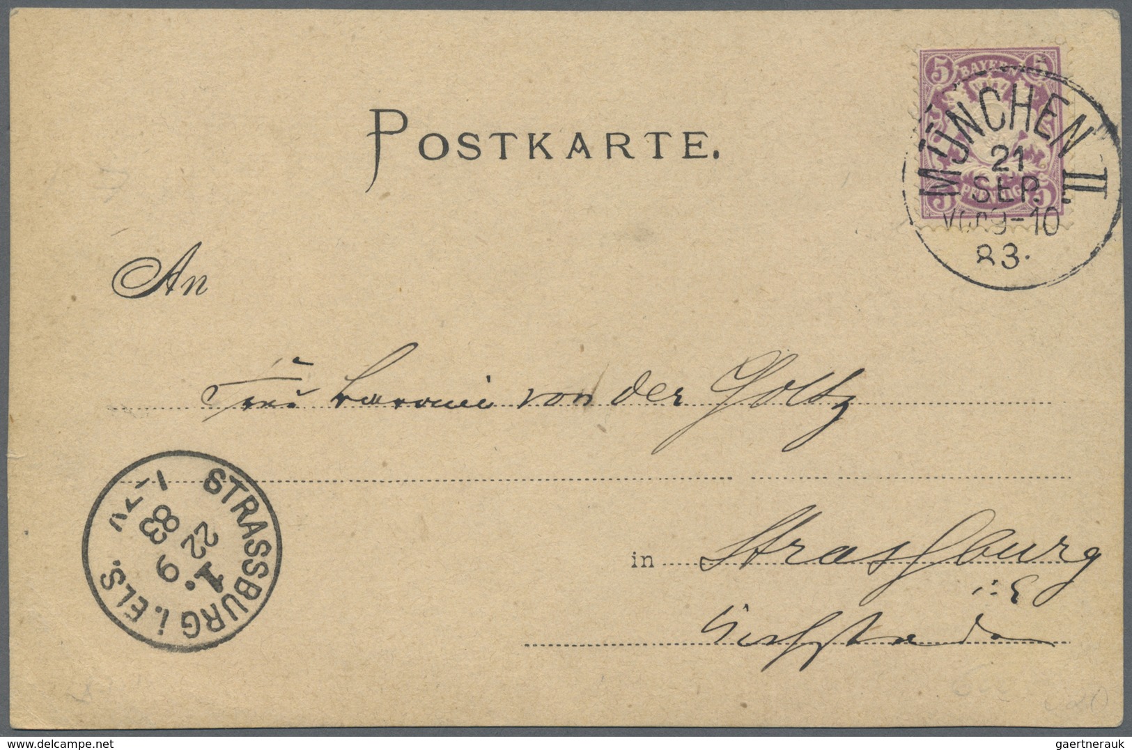 Ansichtskarten: Vorläufer: 1883, MÜNCHEN, Panorama, Gestempelt München, In Sauberer Erhaltung. Verla - Non Classificati