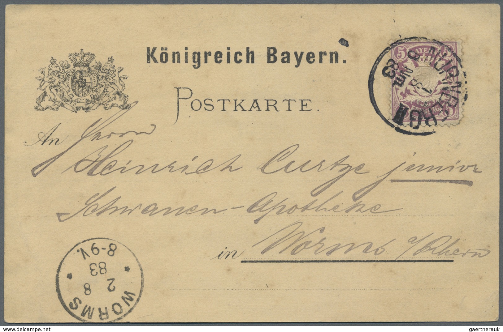 Ansichtskarten: Vorläufer: 1883, NÜRNBERG: 5 Pf Auf Ansichtskartenvorläufer Mit Abbildung Stadtansic - Non Classificati