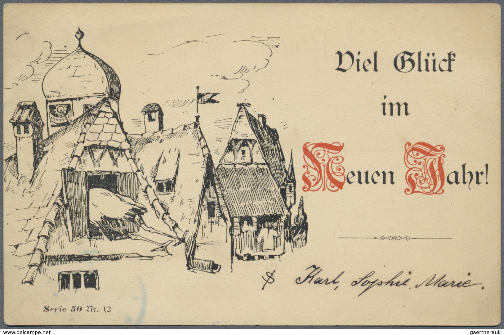 Ansichtskarten: Vorläufer: 1884 Ca., "Viel Glück Im Neuen Jahr!", Vorläuferkarte Mit K1 MUENCHEN 31. - Non Classificati