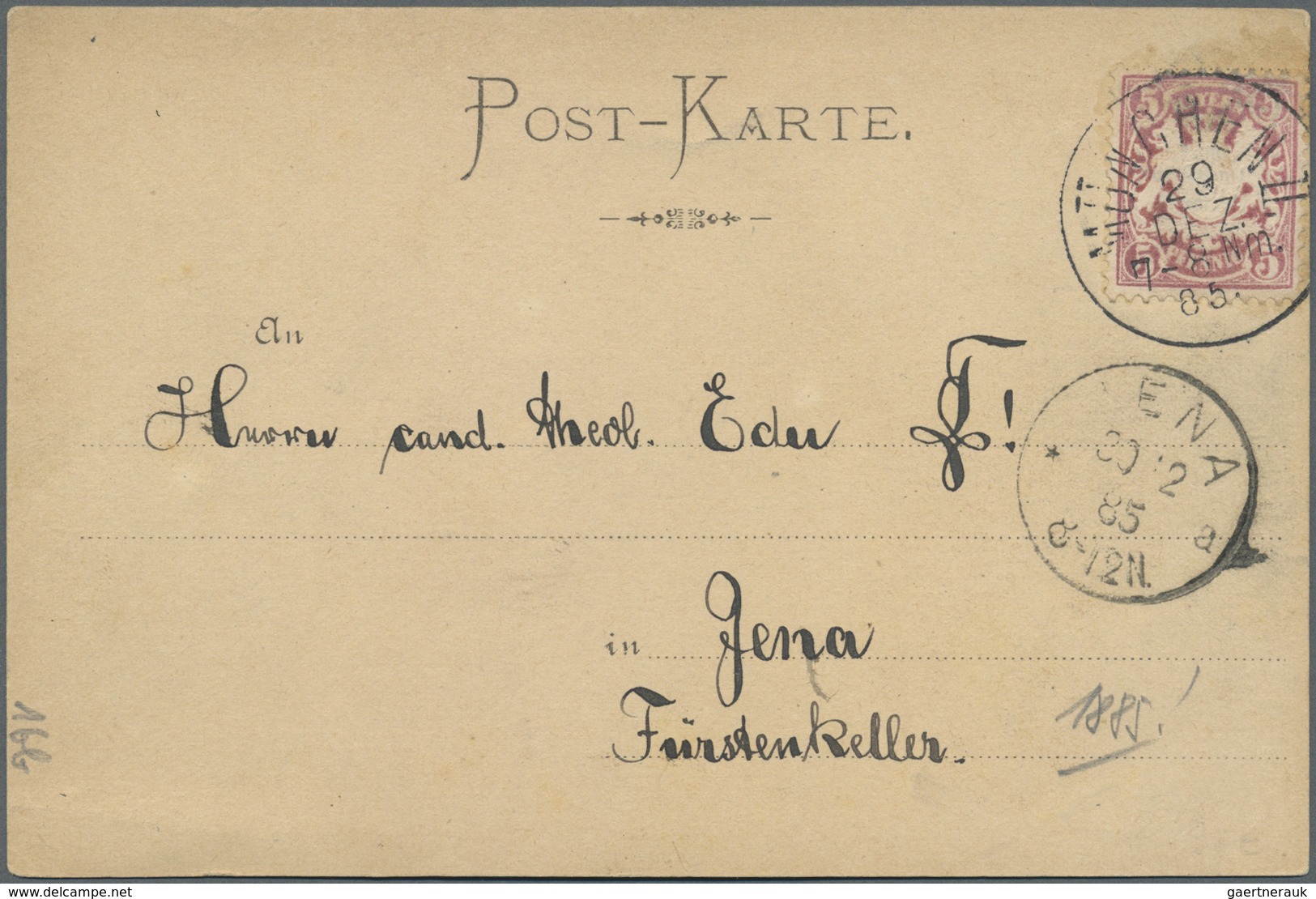Ansichtskarten: Vorläufer: 1885/1887, 4 Karten - "Prosit Neujahr! Jetzt Kannst Zufrieden Sein", Unge - Non Classificati