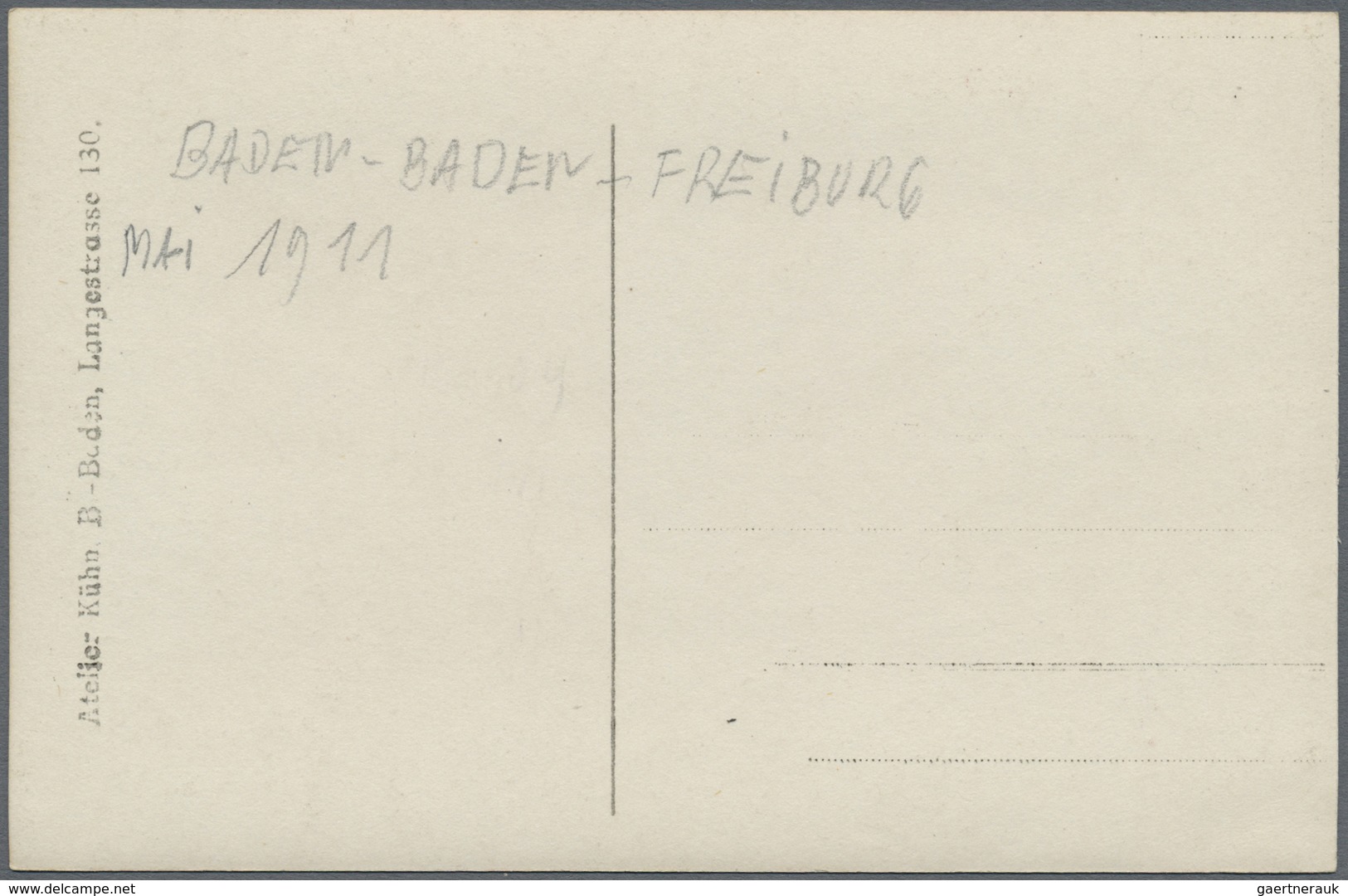 Ansichtskarten: Motive / Thematics: 1911, FLUGPIONIERE, BADEN-BADEN, Erster Zuverlässigkeitsflug Am - Autres & Non Classés