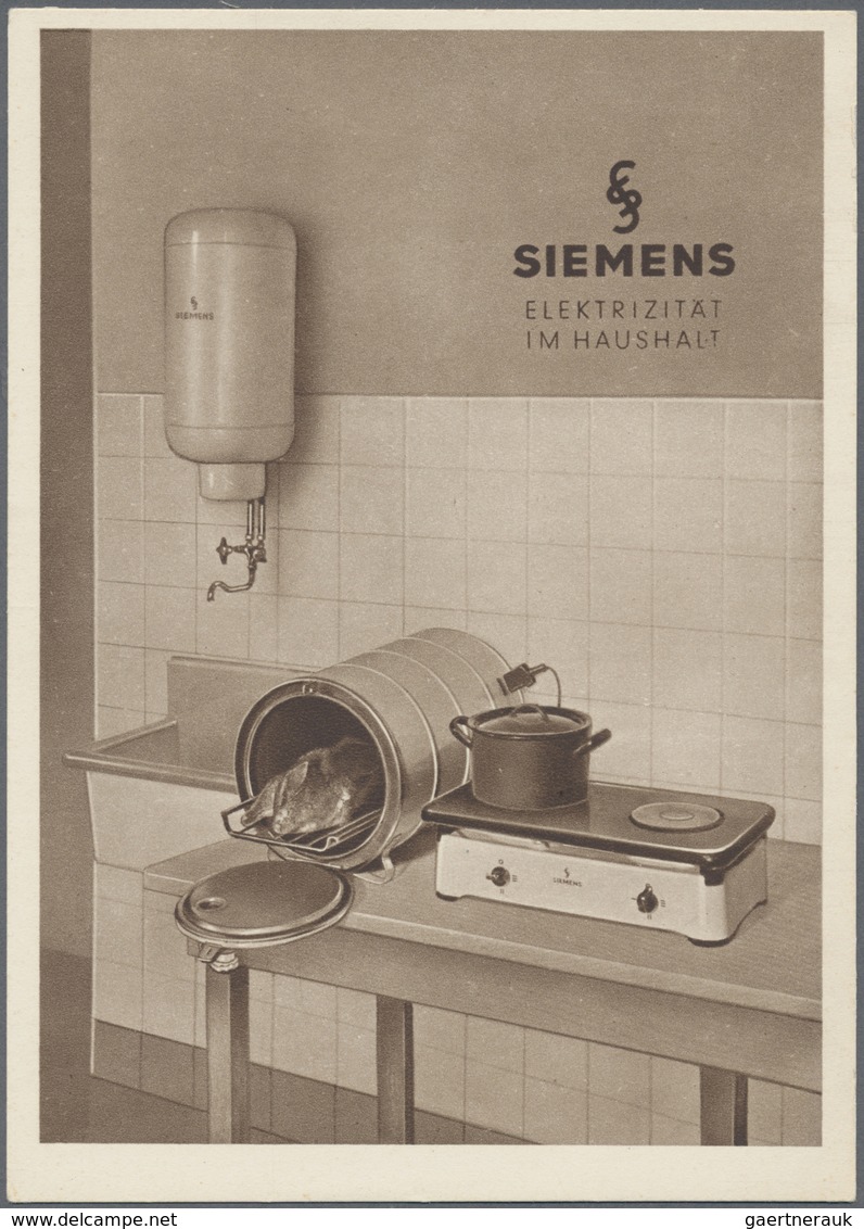Ansichtskarten: Motive / Thematics: HAUSHALT: Ca. 1930/1950, "SIEMENS Haushaltsgeräte", 6 Karten, Da - Sonstige & Ohne Zuordnung