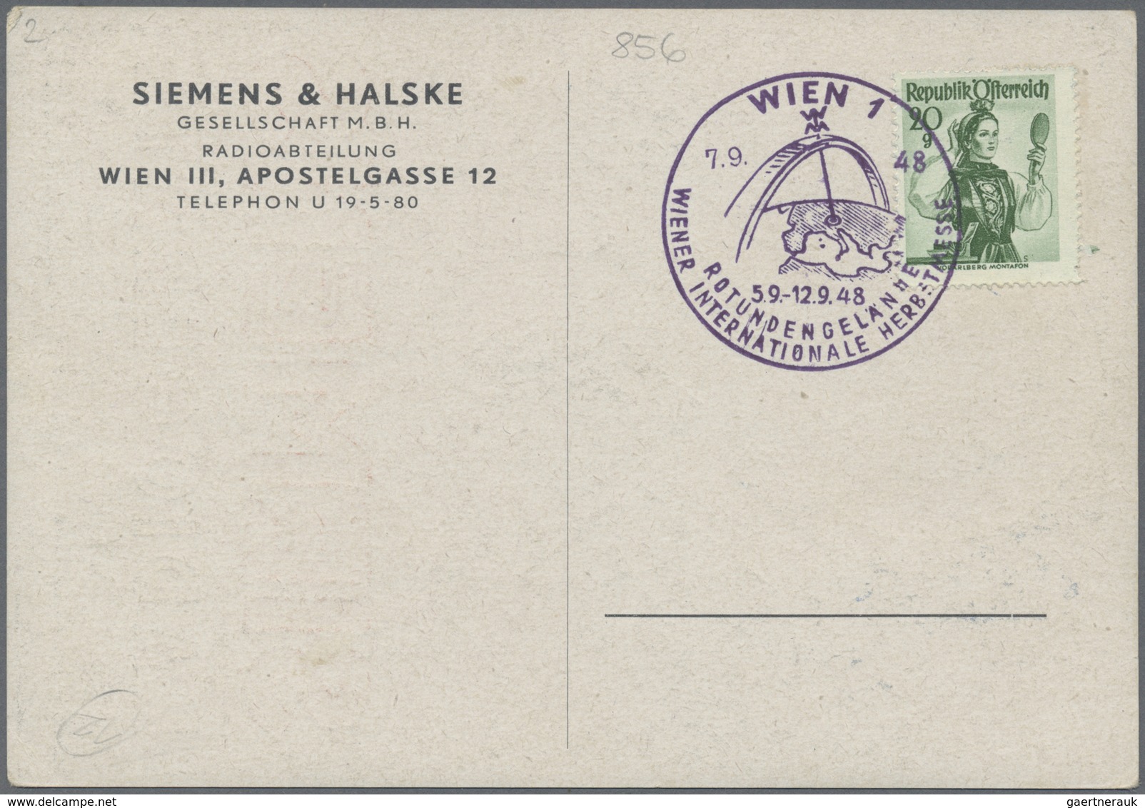 Ansichtskarten: Motive / Thematics: HAUSHALT: ca. 1930/1950, "SIEMENS Haushaltsgeräte", 6 Karten, da