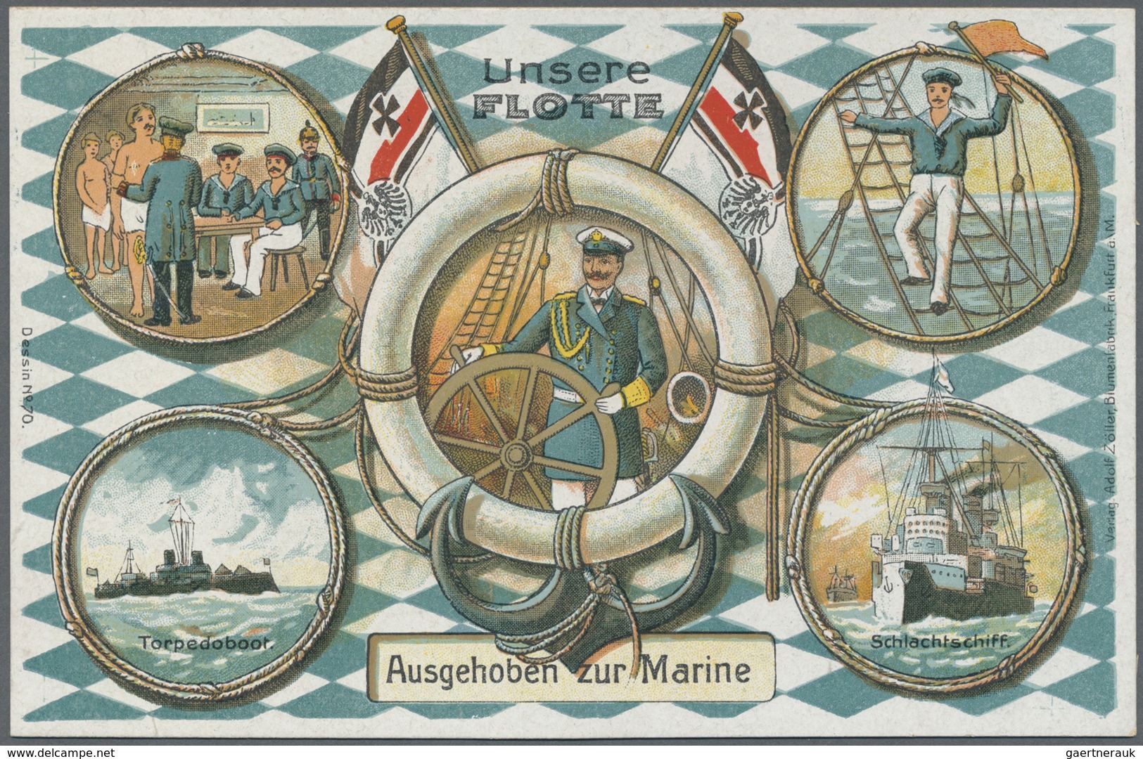 Ansichtskarten: Motive / Thematics: MARINE (Dt. Kaiserreich) 1898/1935 (ca.), Schöne Sammlung In Alb - Sonstige & Ohne Zuordnung