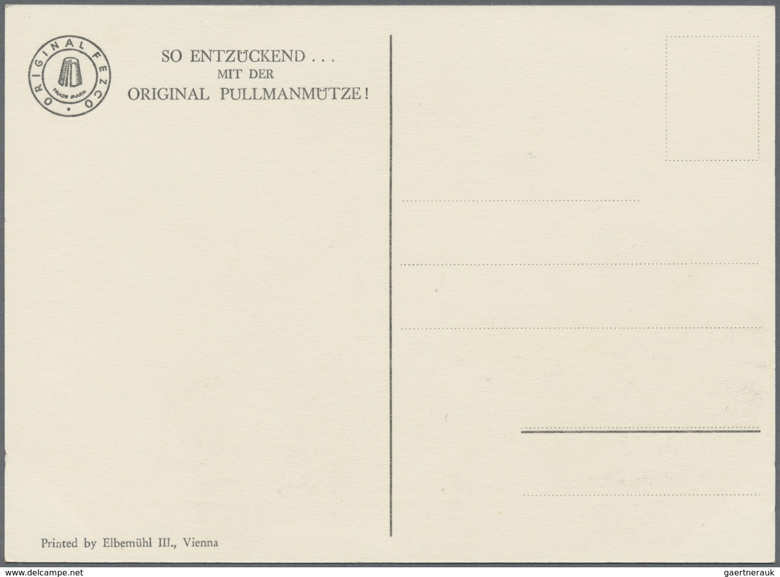 Ansichtskarten: Motive / Thematics: MODE/HÜTE: 7 verschiedene Karten - "PULLMANKAPPE" jeweils mit Hu