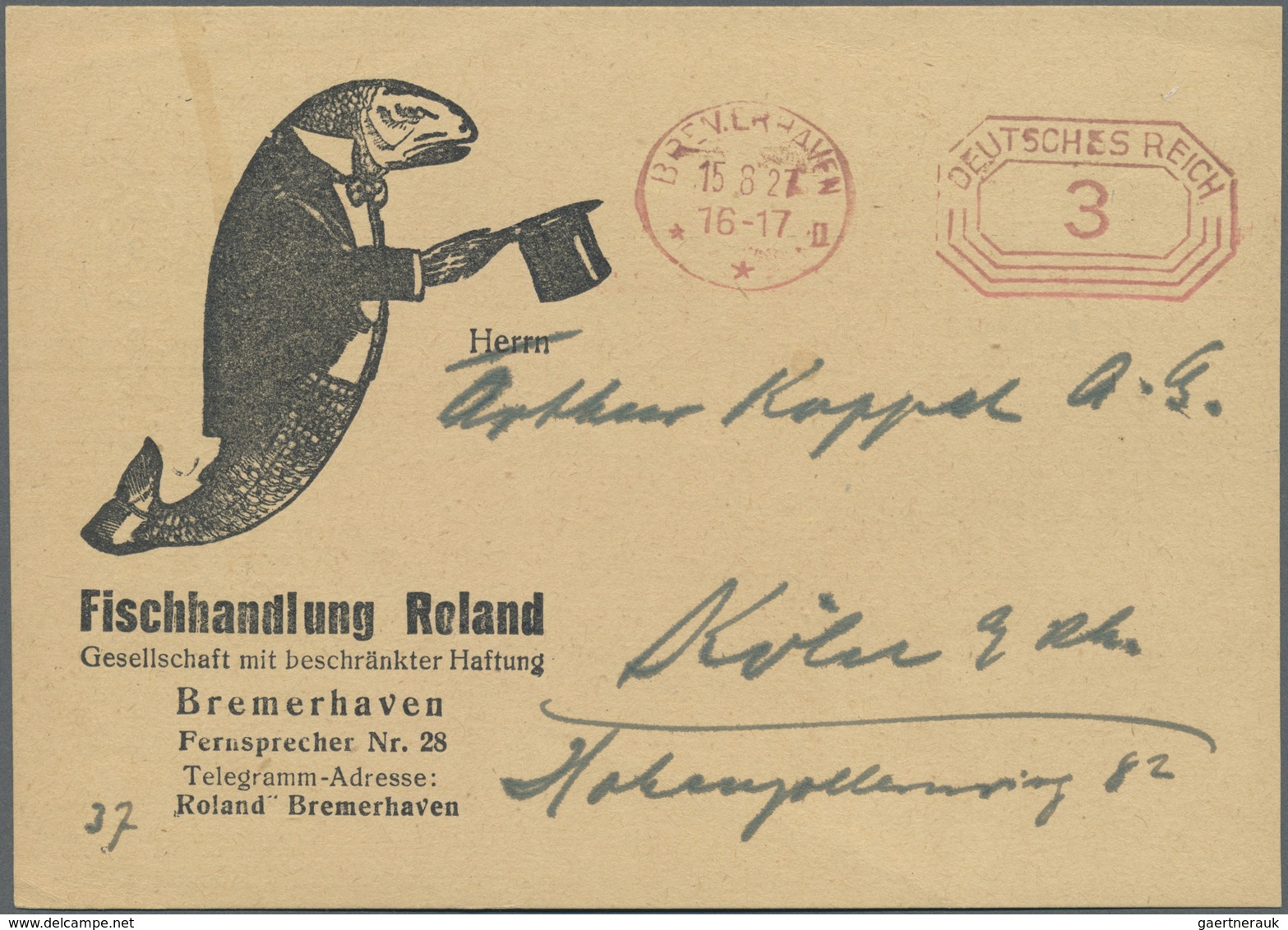 Ansichtskarten: Motive / Thematics: NAHRUNG/FISCHE: 4 Karten ca. 1925/1930, "Geräucherte Sprotten No