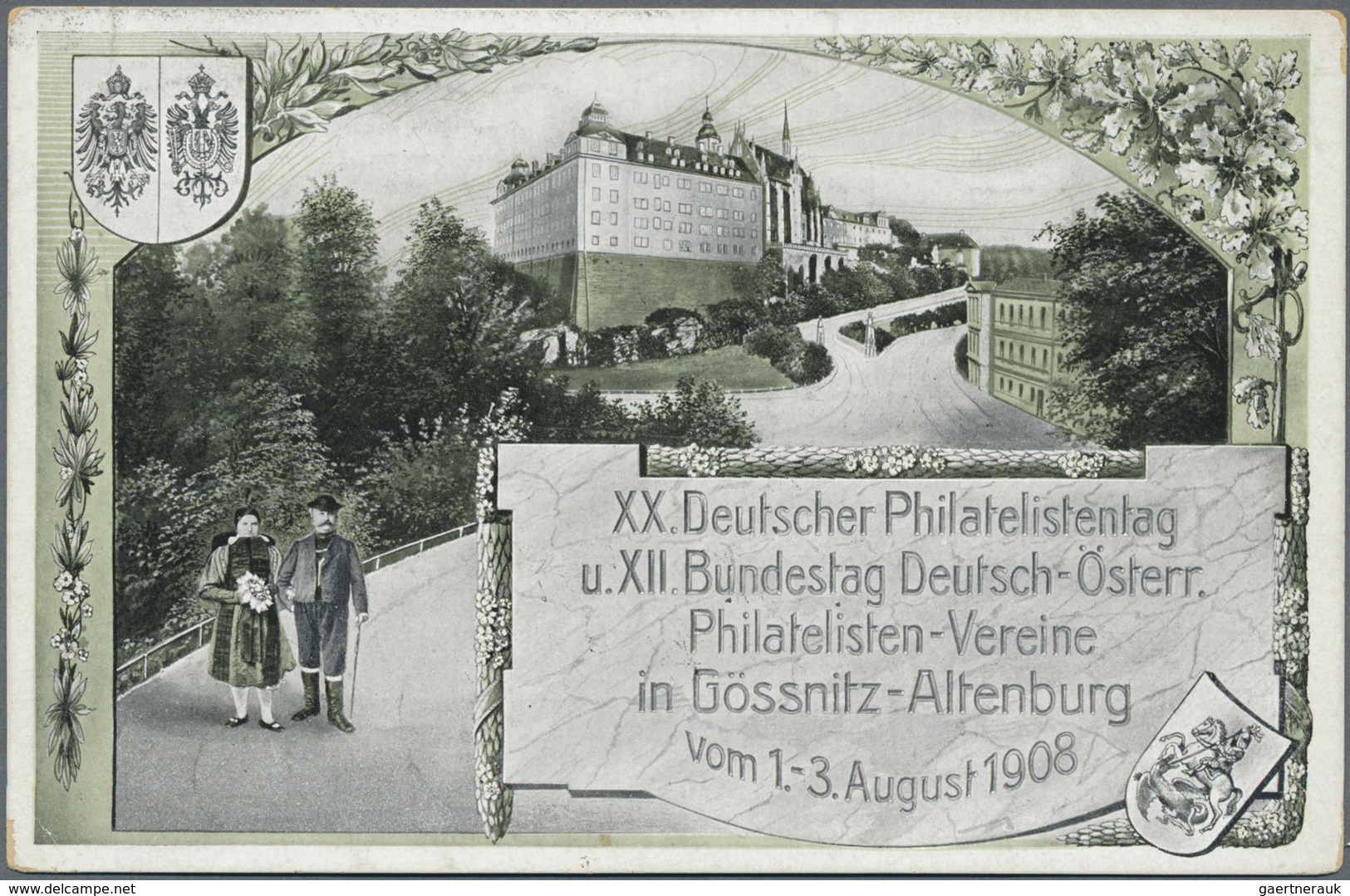 Ansichtskarten: Motive / Thematics: PHILATELISTENTAGE: 1908/1930, THÜRINGEN - "XX. Dt. Philatelisten - Autres & Non Classés