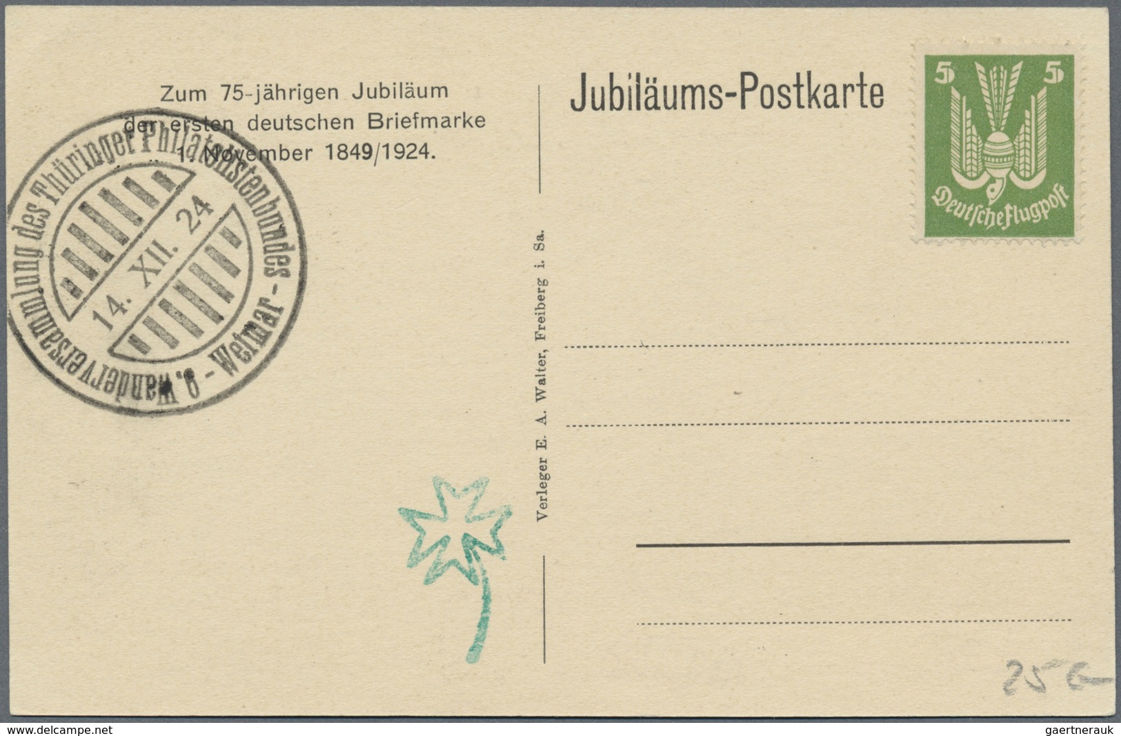 /GA Ansichtskarten: Motive / Thematics: PHILATELISTENTAGE: 1921/1924, Nürnberg 1921, Weimar, Saarbrücken