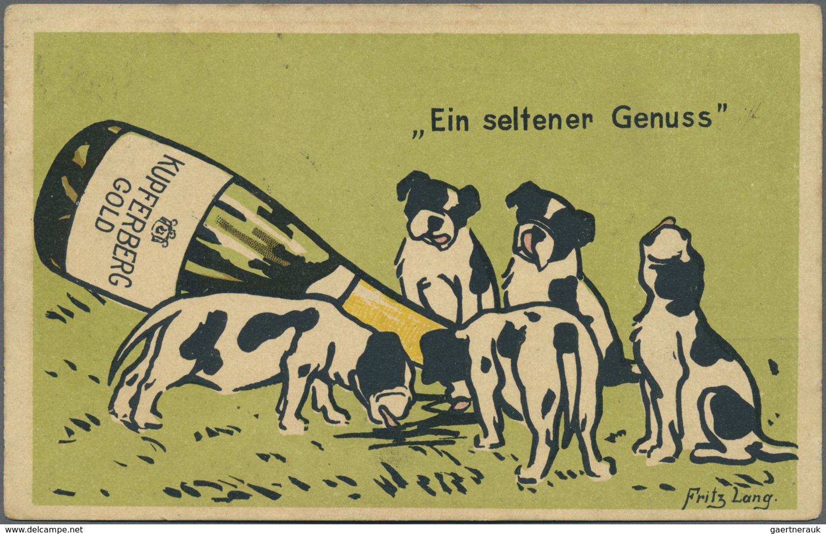 Ansichtskarten: Motive / Thematics: WERBUNG/ALKOHOL: 5 Karten - SEKT 1907 "KUPFERBERG GOLD ein selte