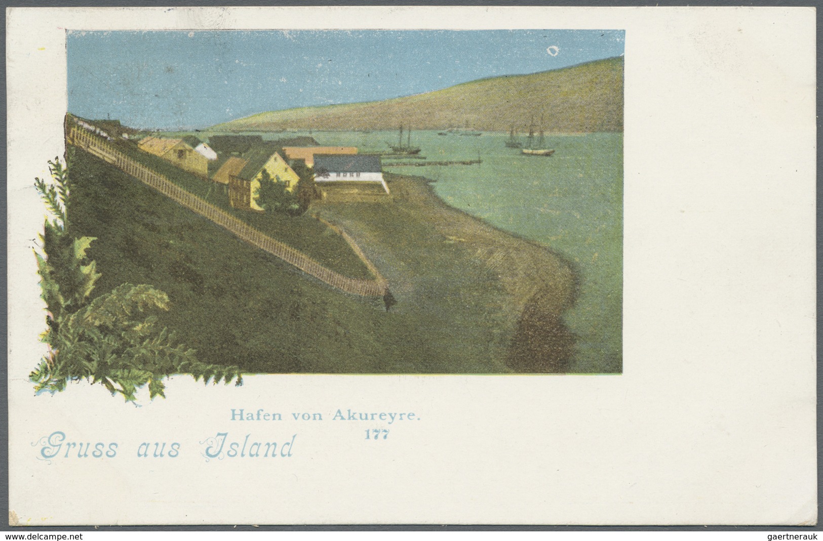 Ansichtskarten: Alle Welt: ISLAND, Hafen Von Akureyre, Postalisch Gelaufen 1902 Nach Dortmund, In Se - Ohne Zuordnung