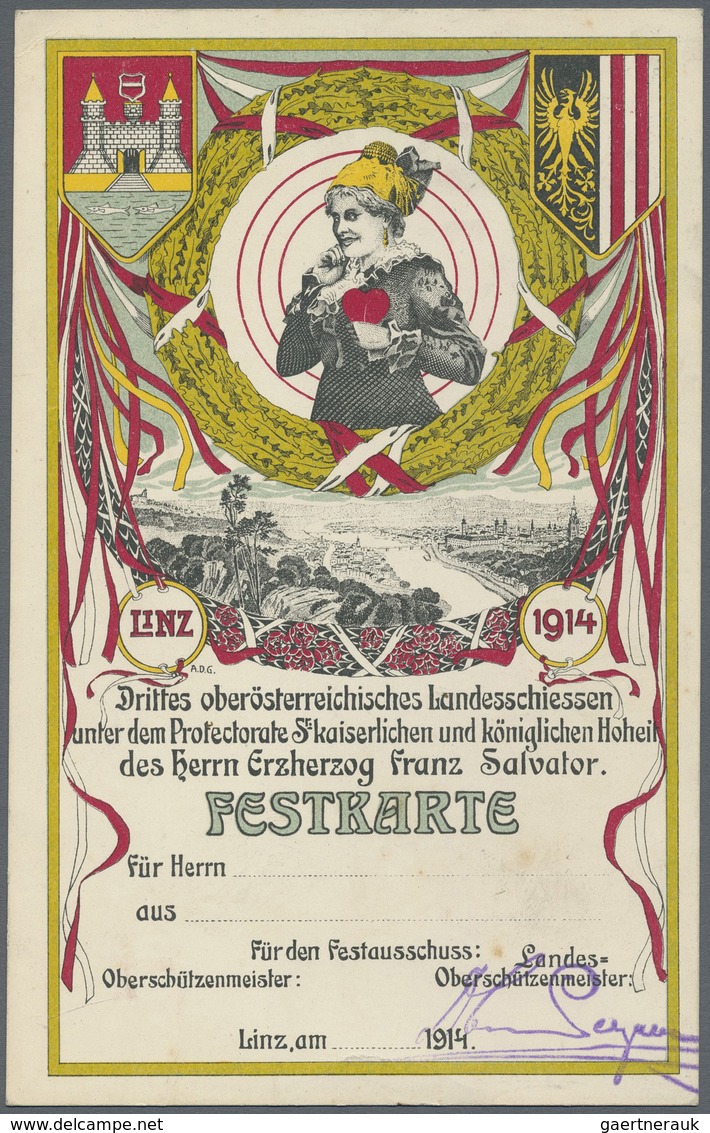 Ansichtskarten: Österreich: 1898 / 1914, 2 Prächtige Festkarten Zum "Kaiser-Jubiläums- Und V. Österr - Sonstige & Ohne Zuordnung