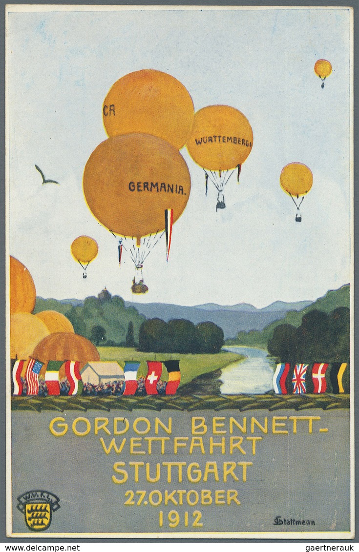 Ansichtskarten: Baden-Württemberg: STUTTGART, Gordon-Benettt-Wettfahrten 1912, Ungebraucht Und In Gu - Altri & Non Classificati
