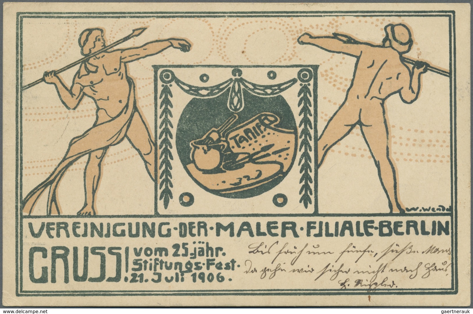 Ansichtskarten: Berlin: 1900/1920, 5 Karten - "ALBERTI UNGEZIEFER-VERNICHTUNG", "TOMINOL SCHLEIF-STE