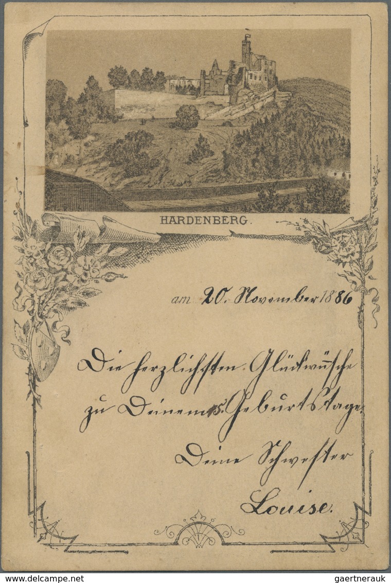 Ansichtskarten: Niedersachsen: REKLAME/VORLÄUFER: 4 Karten - "Nörten-Hardenberg" 1886 Bildseitig Bes - Autres & Non Classés