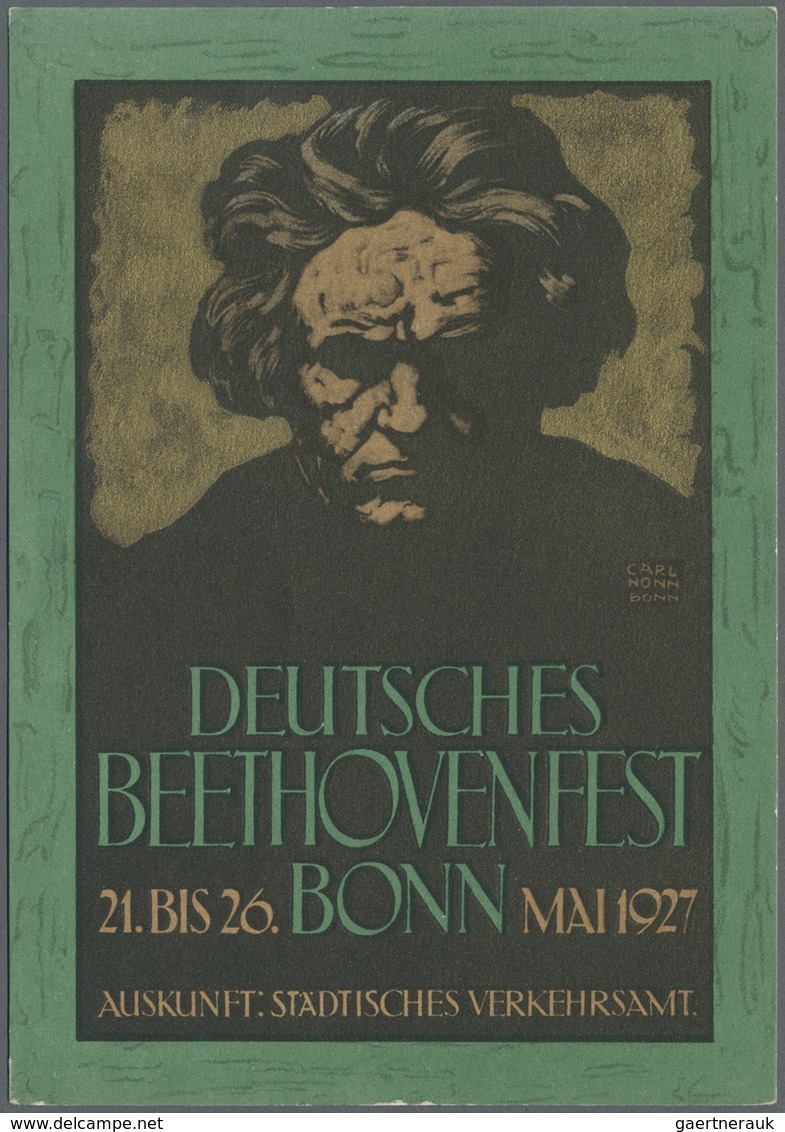 Ansichtskarten: Nordrhein-Westfalen: BONN, Deutsches Beethovenfest Mai 1927, Sign. Carl Nonn Bonn, U - Sonstige & Ohne Zuordnung