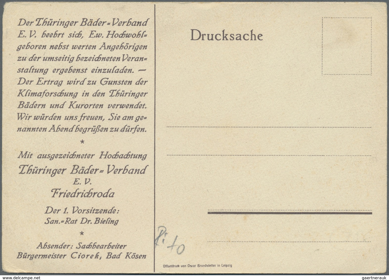 Ansichtskarten: Sachsen: LEIPZIG, Thüringer-Bäderball Im Zoo Leipzig 5. Jan. 1919, Ungebraucht Mit L - Autres & Non Classés