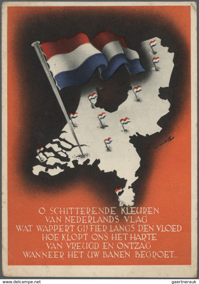 Ansichtskarten: Politik / Politics: NIEDERLANDE Ab 1945, Ungefähr 160 Propagandakarten Mit Zahlreich - Personnages