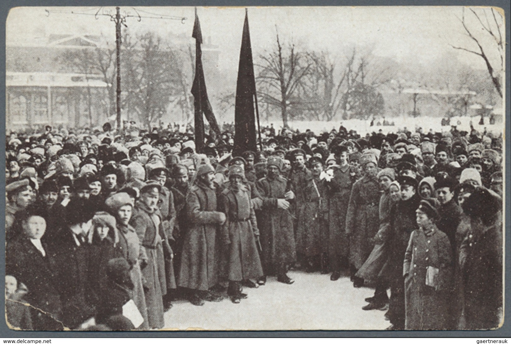 Ansichtskarten: Politik / Politics: RUSSLAND, Revolution 1905 Und Oktoberrevolution 1917, Eine Spann - Personaggi