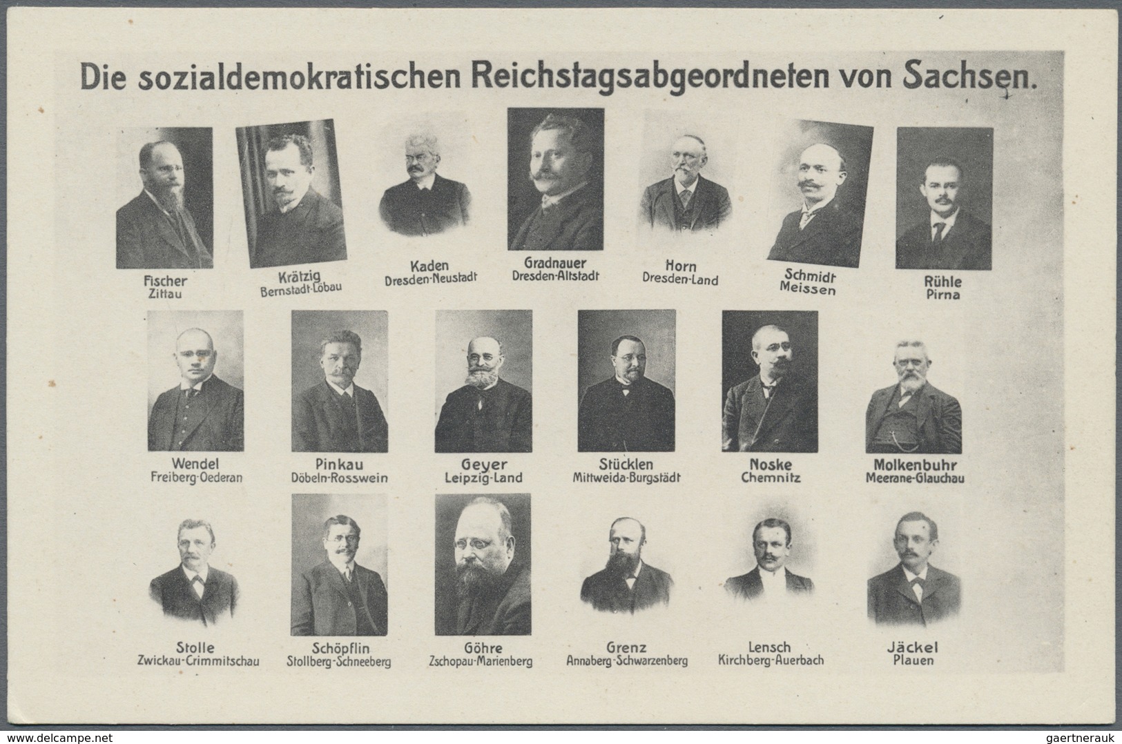 Ansichtskarten: Politik / Politics: SOZIALDEMOKRATIE, 35 Historische Ansichtskarten Ab 1900 Mit 3 Ka - Personnages