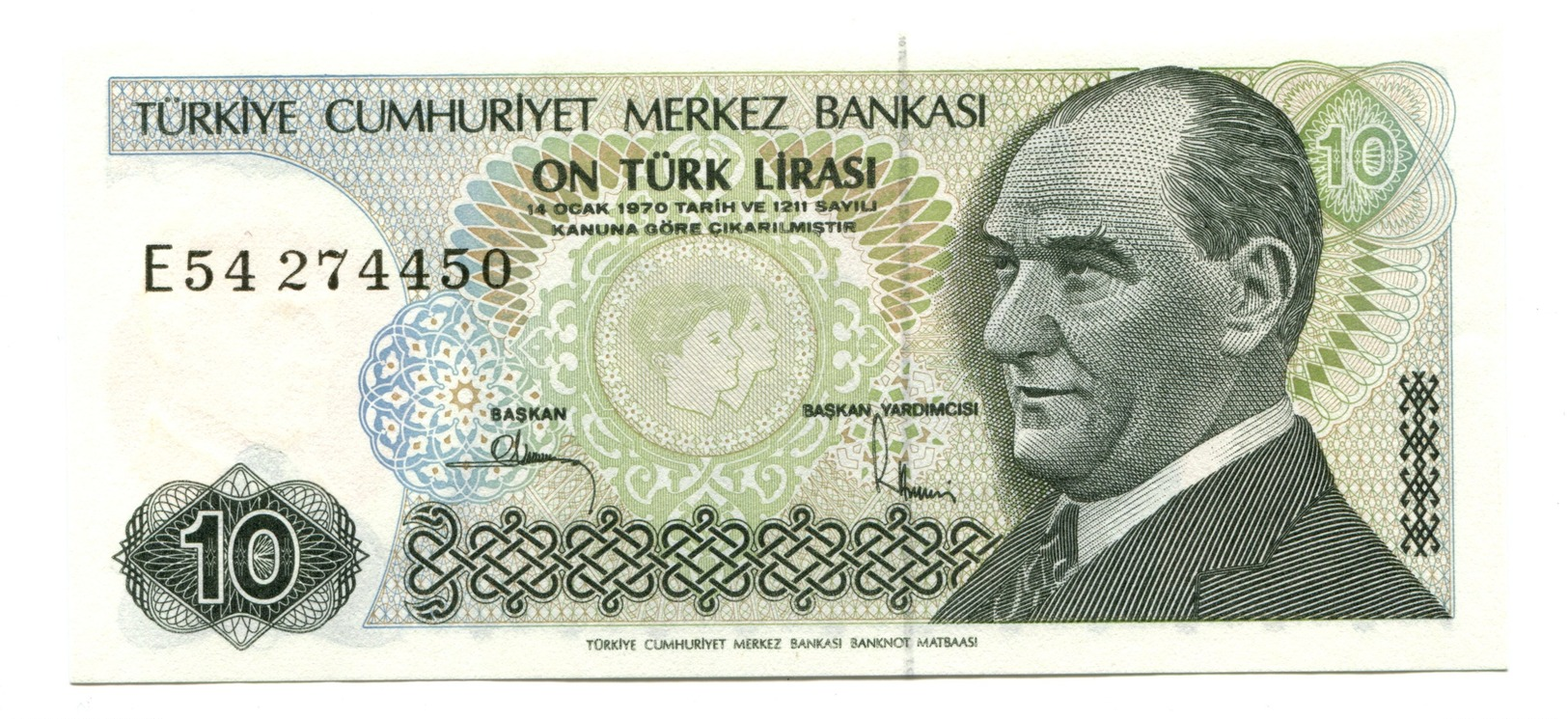 1970 Turkey 10 Lira Banknote - Turquie