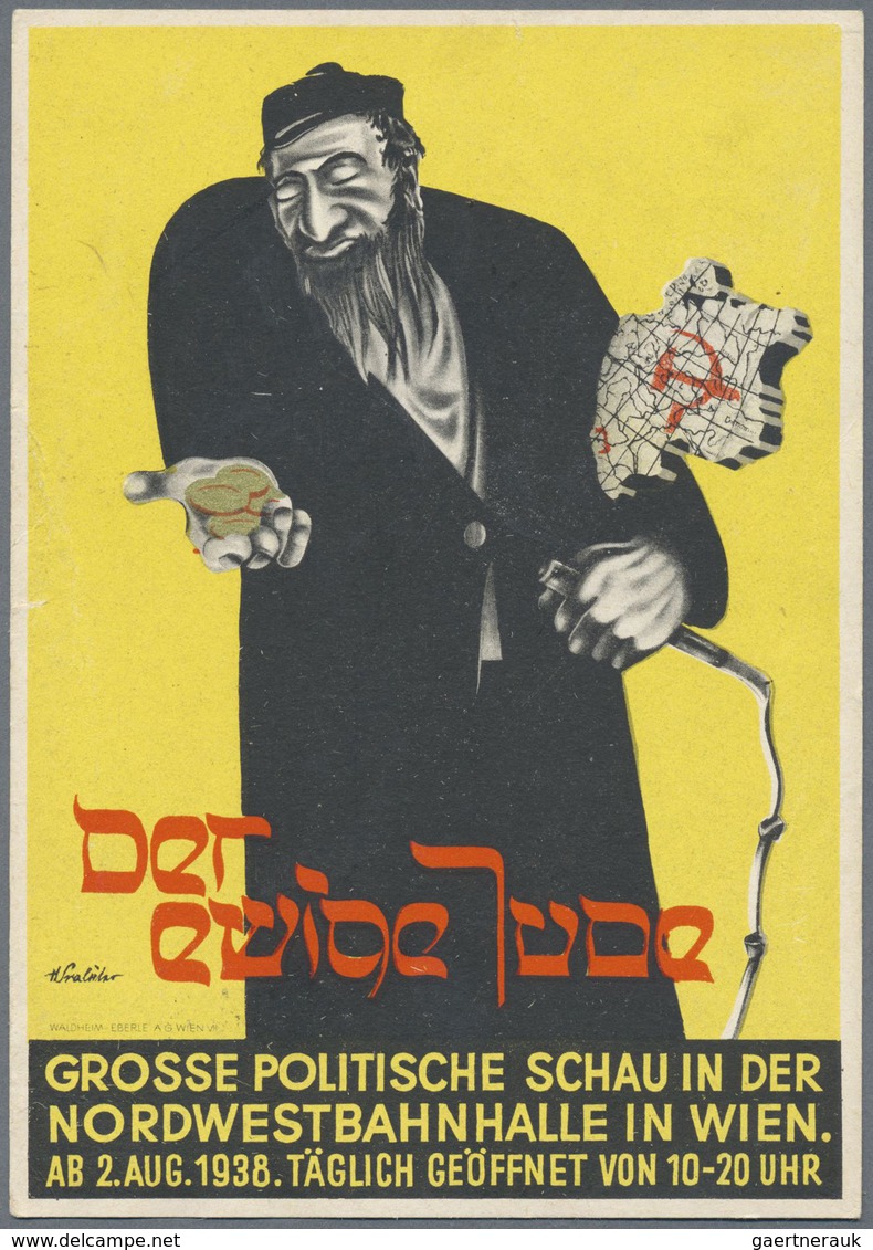 Ansichtskarten: Propaganda: 1938/1943, Lot Von 17 Propagandakarten Mit Einigen Mittleren Stücken - Partiti Politici & Elezioni