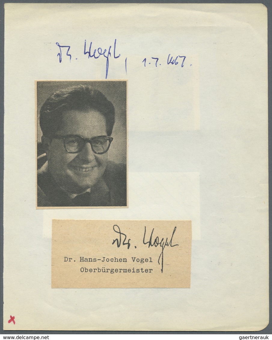 Ansichtskarten: Motive / Thematics: AUTOGRAPHEN / POLITIK, Original-Unterschriften Franz-Josef Strau - Sonstige & Ohne Zuordnung