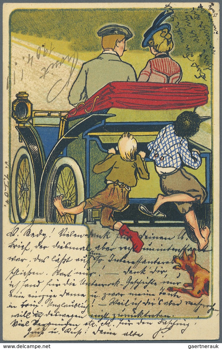 Ansichtskarten: Motive / Thematics: AUTOMOBILE / AUTOFAHRER, Ca. 1900/30, Schachtel Mit Ca. 300 Kart - Autres & Non Classés