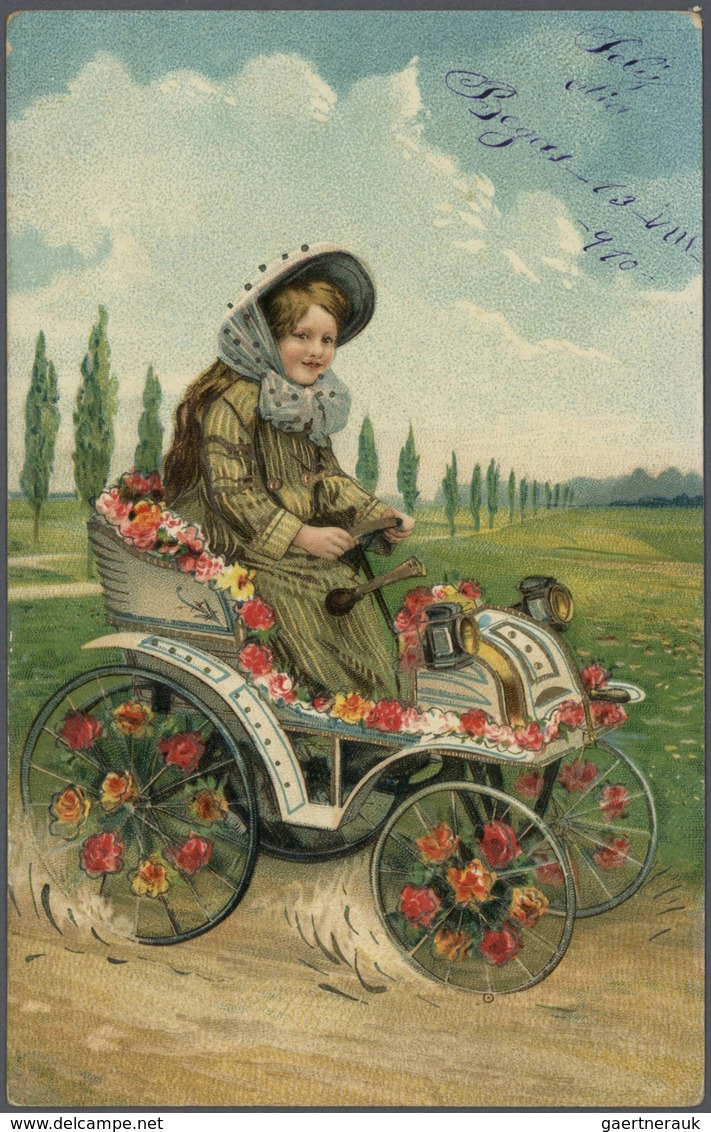 Ansichtskarten: Motive / Thematics: AUTOMOBILE / AUTOFAHRER, Ca. 1900/60, Gr. Schachtel Mit Ca. 800 - Sonstige & Ohne Zuordnung