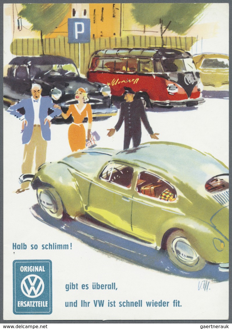 Ansichtskarten: Motive / Thematics: AUTOMOBILE, "VW - Volkswagen", Eine Reizvoller Posten Mit 90 Ans - Sonstige & Ohne Zuordnung