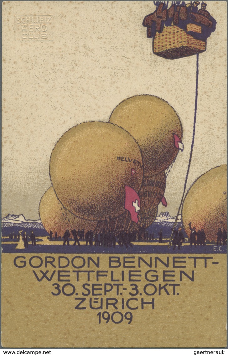 Ansichtskarten: Motive / Thematics: BALLON 1908/1940 (ca.), Sammlung von 49 Foto-, Bild- und Künstle