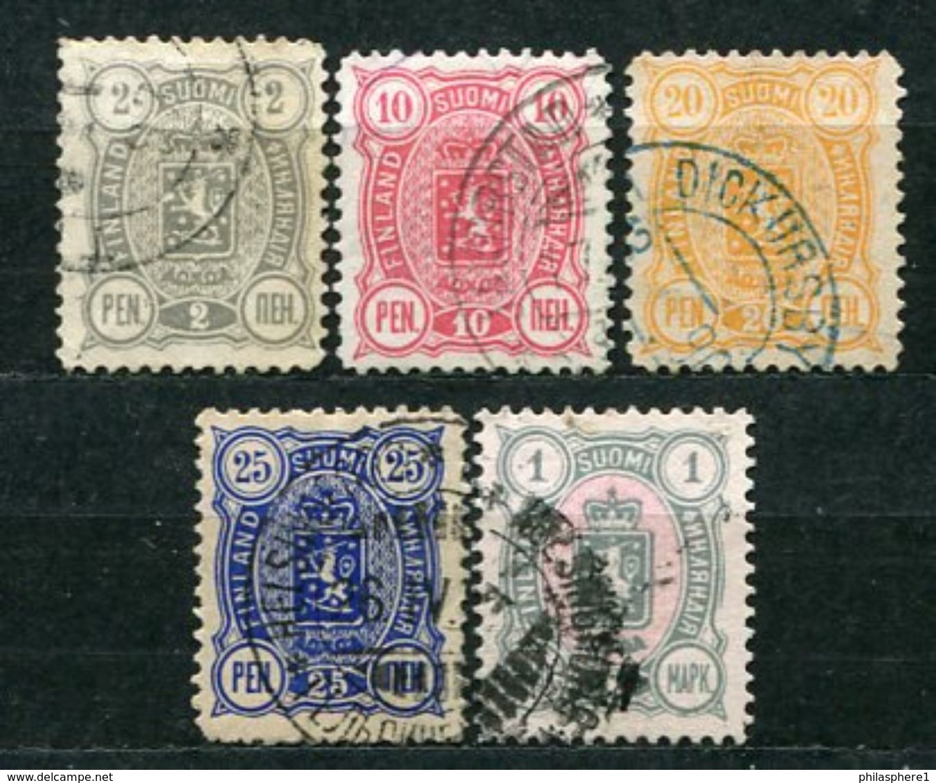 Finnland Ex..Nr.27/32 A          O  Used       (595) - Used Stamps