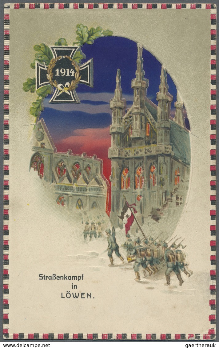 Ansichtskarten: Motive / Thematics: MILITÄR / 1. WELTKRIEG, Kleine Garnitur Mit 37 Historischen Ansi - Autres & Non Classés