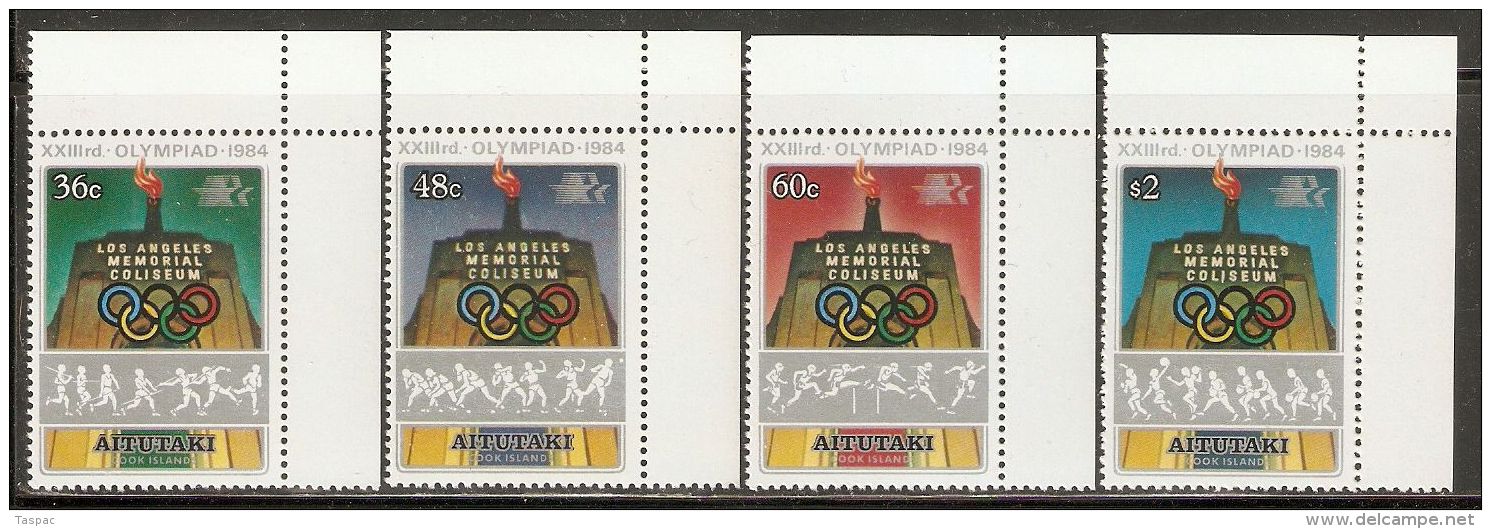 Aitutaki 1984 Mi# 525-528 ** MNH - Summer Olympics, Los Angeles - Aitutaki