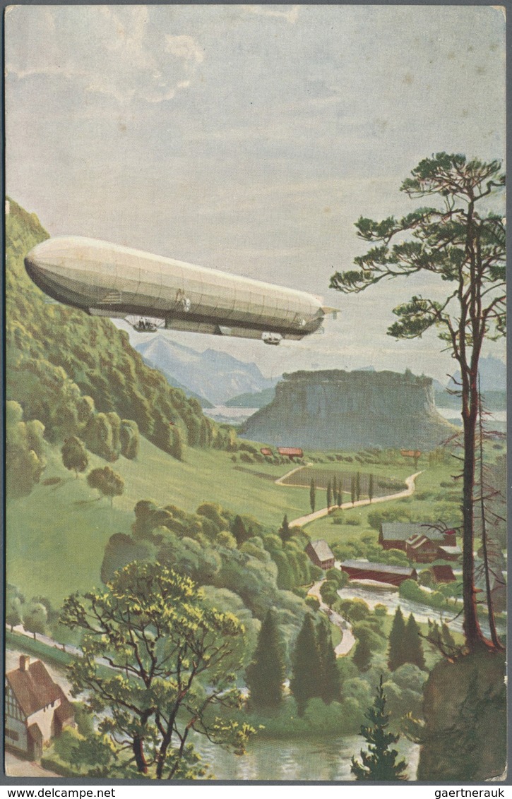 Ansichtskarten: Motive / Thematics: ZEPPELIN / LUFTSCHIFFE, 71 Historische Ansichten Zeppelin LZ IV. - Autres & Non Classés