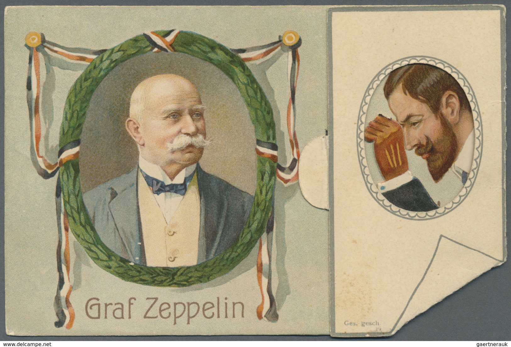 Ansichtskarten: Motive / Thematics: ZEPPELIN, 50 Historische Ansichtskarten Porträtaufnahmen Des Gra - Autres & Non Classés
