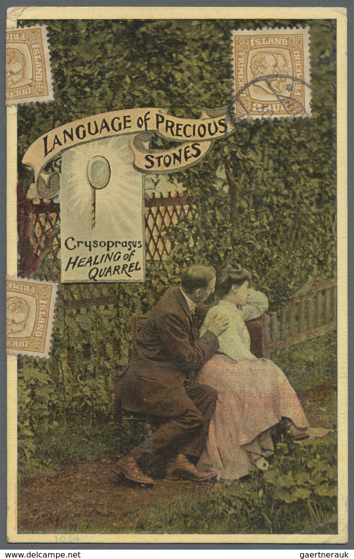 Ansichtskarten: Alle Welt: ISLAND, 8 Historische Ansichtskarten Um 1907, Trachten, Typen Und Paare, - Ohne Zuordnung